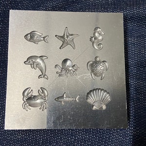 Sea life Animals | Multiple shot vintage | Short Plate | Impression Dies | Customized | Jewelry die | Charm Die | Jewelry making tool| Metal
