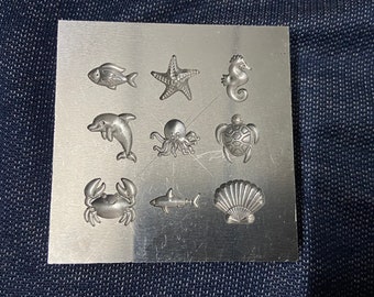 Sea life Animals | Multiple shot vintage | Short Plate | Impression Dies | Customized | Jewelry die | Charm Die | Jewelry making tool| Metal