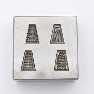 Placa de granalla de acero / Matriz de impresión para joyería de 15 mm para prensa hidráulica