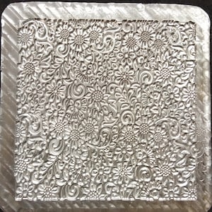 Steel Texture Plate | Floral Embossing Die for Jewelry Making