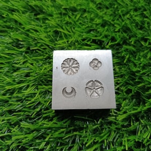 Placa de tiro de brinco | Prato de flores | Moldes de impressão | Personalizado | Molde de joias | Charme Morrer | Ferramenta para fazer joias | Matriz metálica | ourives