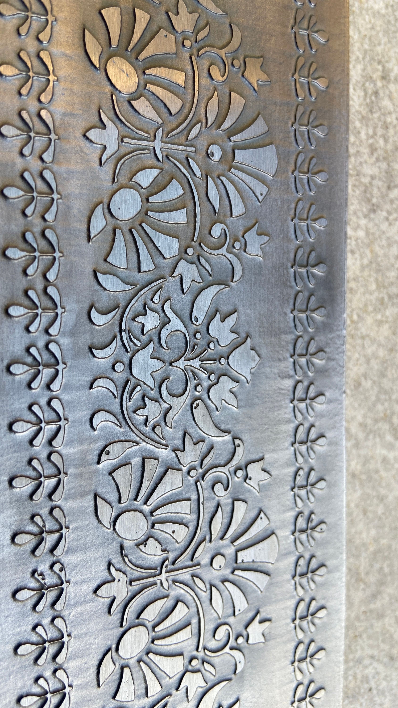 Floral Texture Plate for Rolling Mill & Hydraulic Press (2.5” X 6”) - Etsy