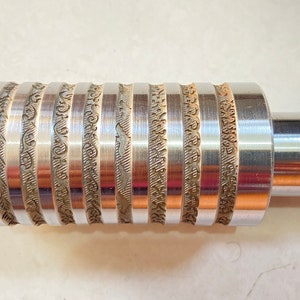 Economy Rolling Mill Pattern Roll: 4mm Half Round Jewelry Texture