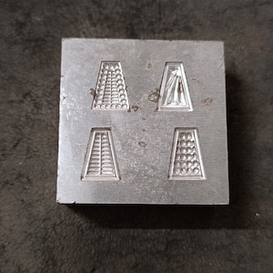 Shot plate |jewelry die | engraving die | impression die |embossing die | charm die | concho die | vintage die | metal die | smithing tool |
