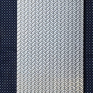 May include: A silver metal sheet with a herringbone pattern embossed on the surface. The sheet is textured and has a subtle sheen.