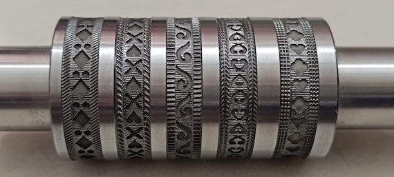 Pattern Rolling Mill Roll: Bangle Wire, Copper, Silver Jewelry Texture
