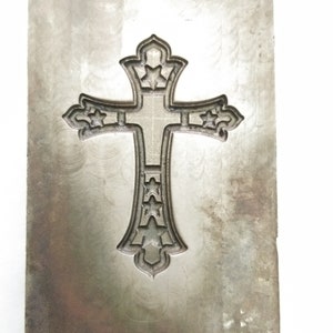 Kreuz Impression Dies | Individuelle Abdruckwürfel | Schmuckwürfel | Charm Würfel | Schmuckwerkzeug | Metall Dies | Silberschmiede Werkzeuge