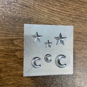 Stern & Mond Impression Würfel: Schmuckherstellungs Werkzeug, Silberschmiede Würfel