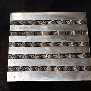 Steel Pattern Die: Metal Clay & Wire Jewelry Making (60mm x 20mm)