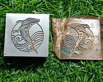 Antique piece | Sea animal | Whale | Fish | Whale Impression | embossing | engraving | antique die |