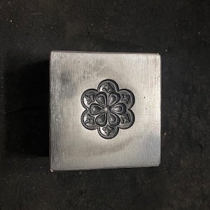 flower | flower engraving | impression die | embossing die | charm die | concho die | vintage die | metal die | smithing tool |