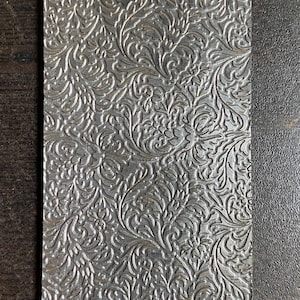 Steel Floral Texture Plate for Metalwork: Jewelry Making Supplies