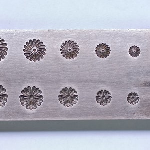 Steel Flower Impression Die | Jewelry Making Charm, 4-14mm