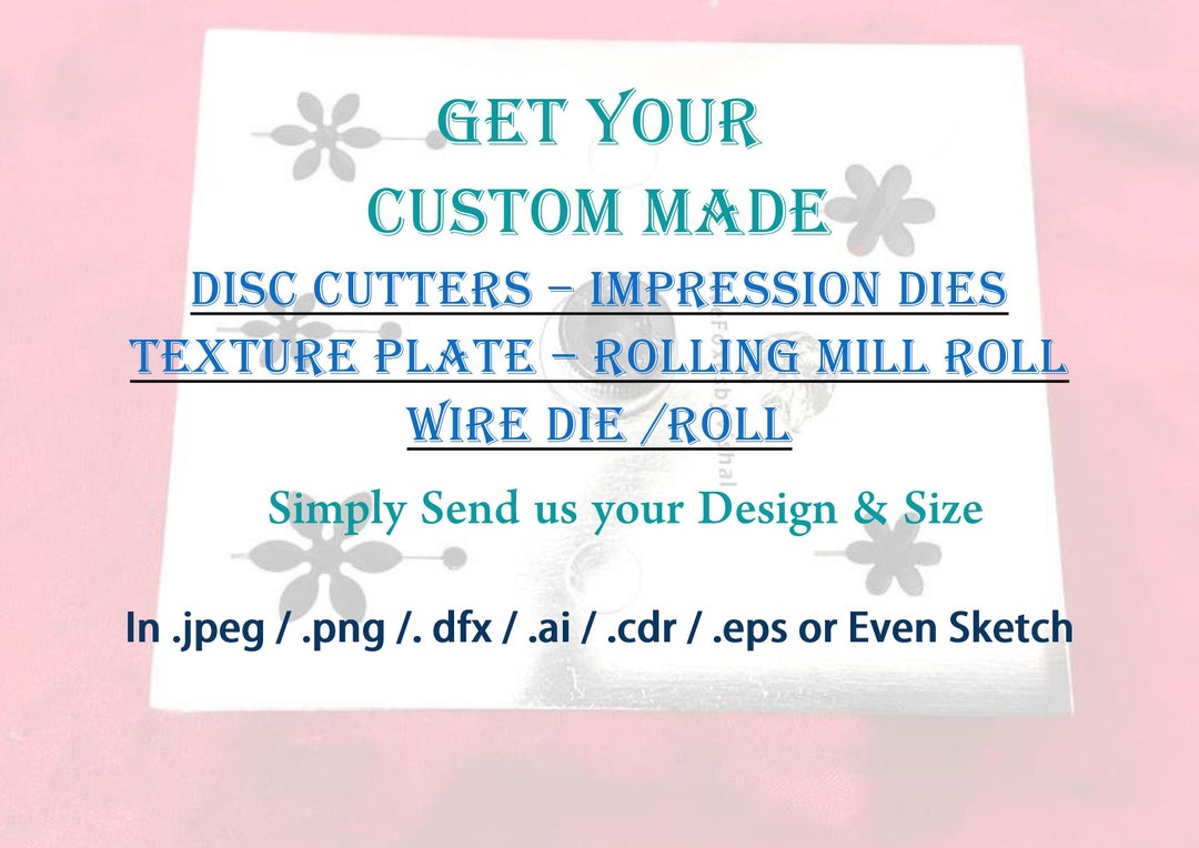 Customised Jewelry Tools Custom Disc Cutter Any Shape Etsy