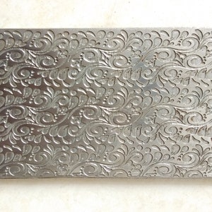 Floral Steel Texture Plate | Rolling Mill Jewelry Tool