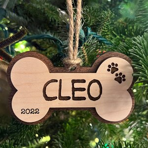 Dog Bone Ornament - Personalized