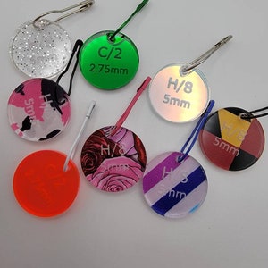 Hook and Needle Size Reminder Stitch Markers