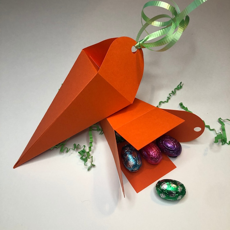 Easter Carrot Treat Box CRICUT Pattern Includes SVG File and Etsy