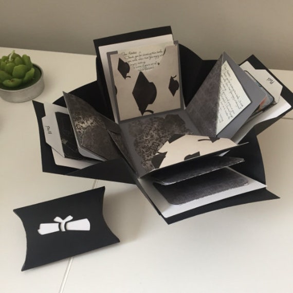 Download Graduation Exploding Box Svg Digital Download Grad Gift Etsy