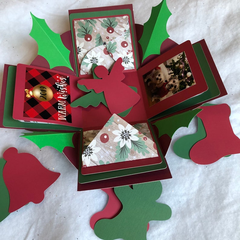 Christmas Exploding Box SVG Digital Cricut Pattern Template Etsy