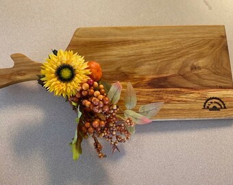 Canary wood charcuterie bread board