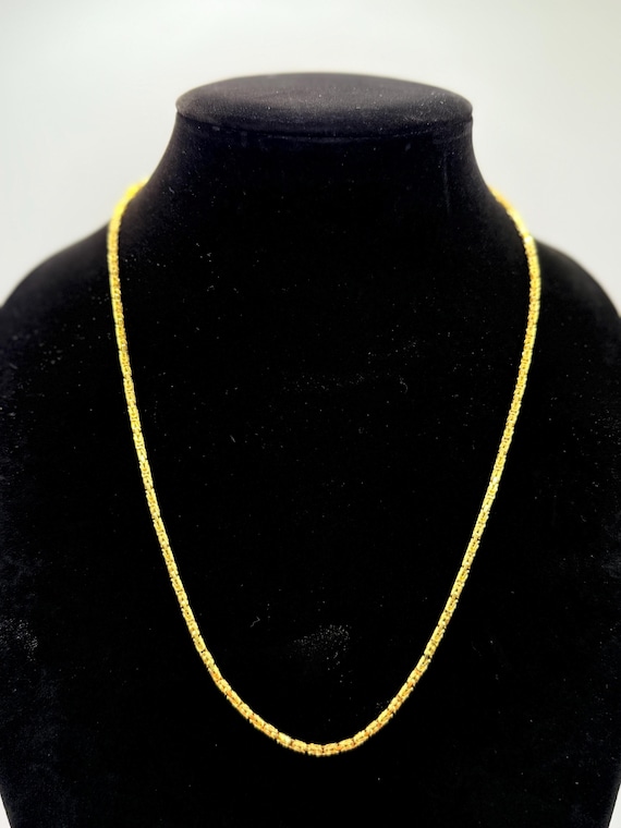 Italian 14K Yellow Gold Byzantine Chain Necklace! Canada