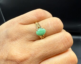Jade 14kt Gold Ring!  #114