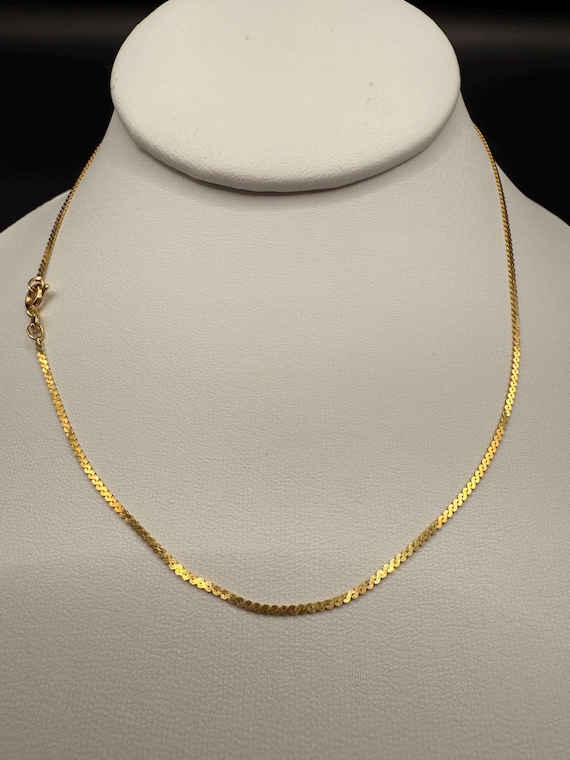 14K Solid Gold Chain Necklace | 585 Hallmarked | 18” Length | 1.34