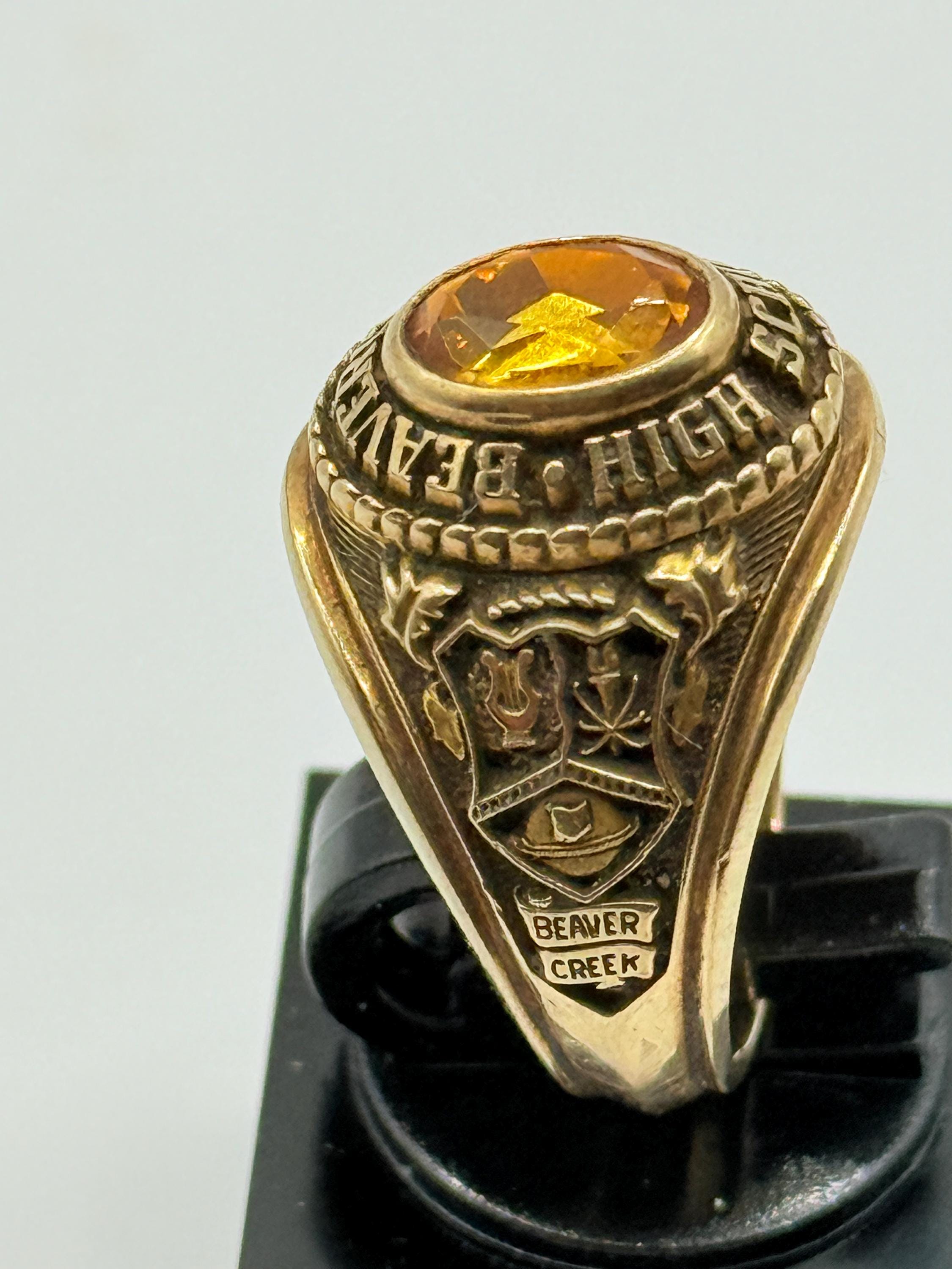 Vintage College Ring リング　JOSTEMSLIM USA製1975年JOSTENS社製ヴィンテージManly Junior High School