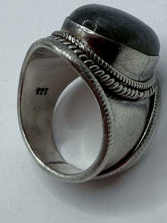 925Sterling Silver Labradorite Statement Ring – W… - image 5