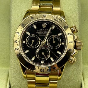 Rolex Daytona Cosmograph 18K Yellow Gold Watch | Black Dial | Ref. 16528/116528 | Luxury Chronograph!  #1