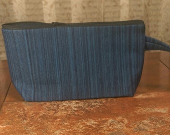 Blue Denim with Black Stripes