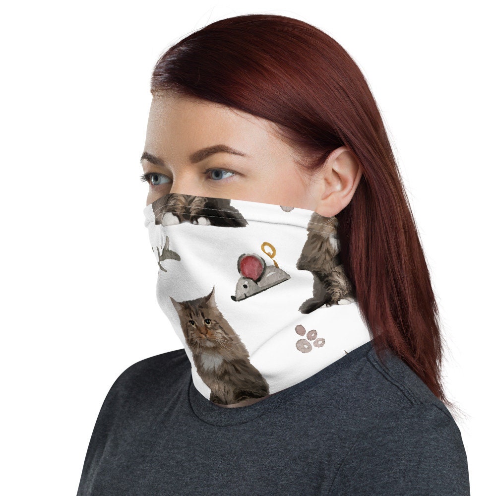 Maine Coon Face Mask Neck Warmer Scarf Headwear Headband Etsy