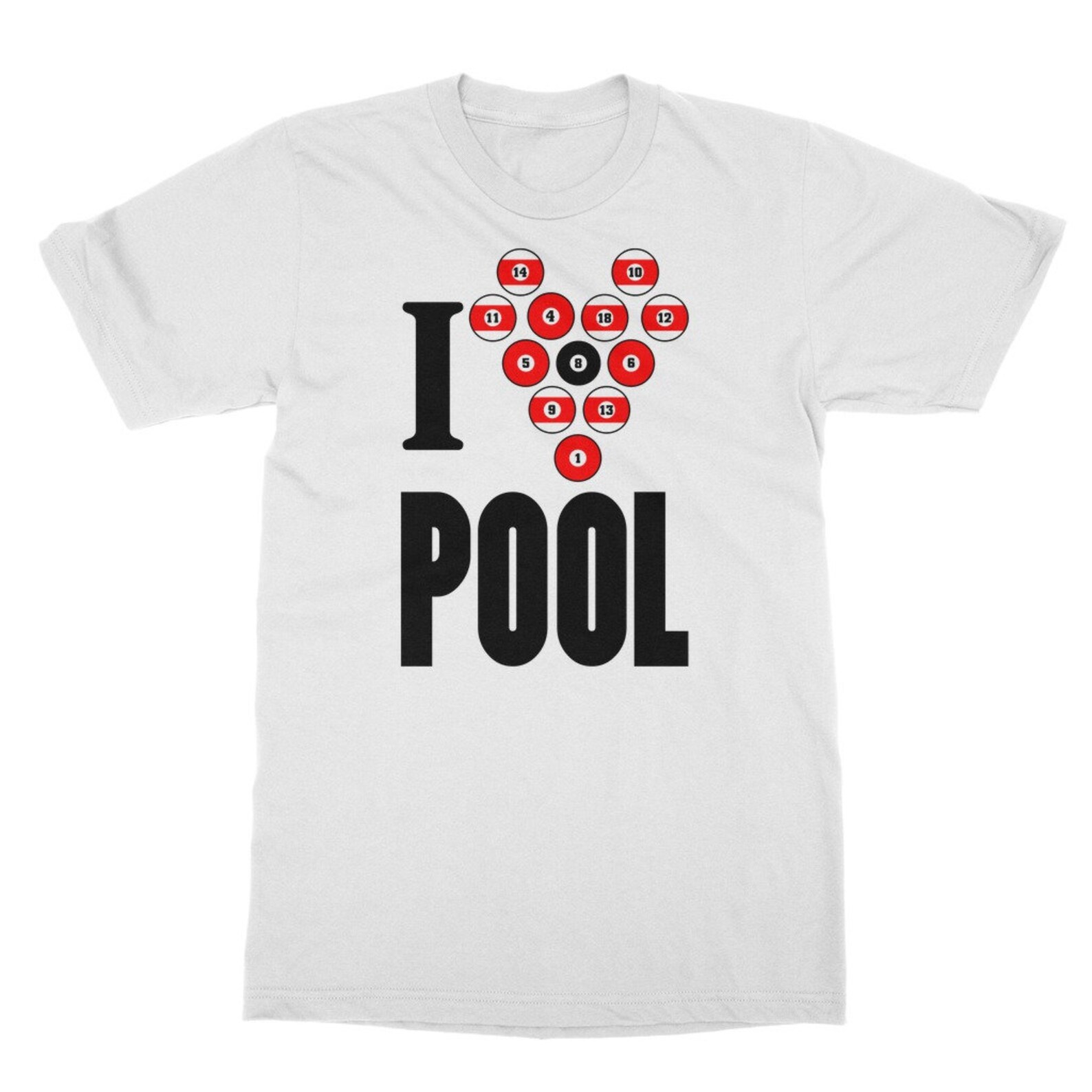 I Love Pool Classic Adult Tshirt Pool Lovers Adult Tshirt Etsy