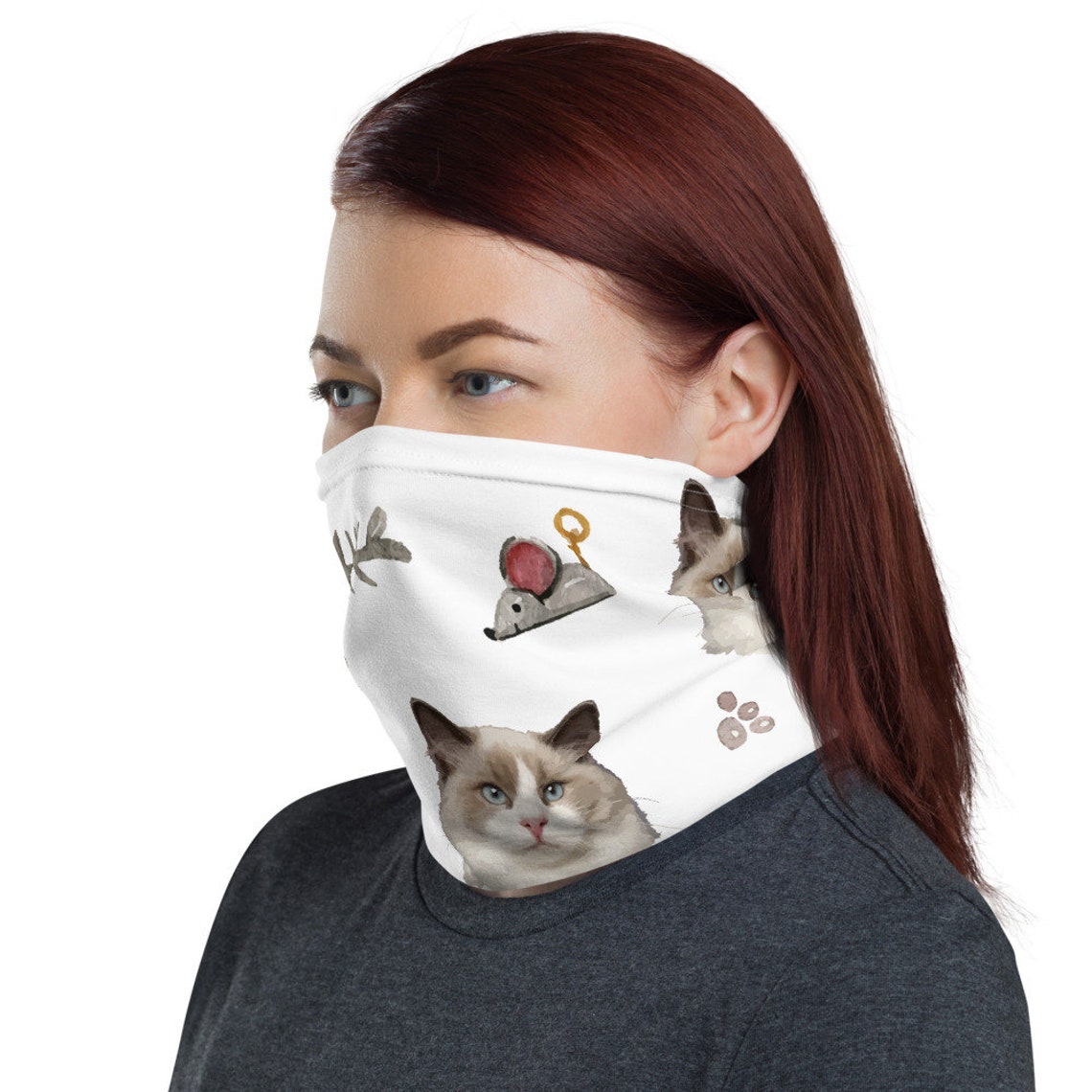 Ragdoll Cat Print Ragdoll Cat Face Mask Ragdoll Cat Art Etsy