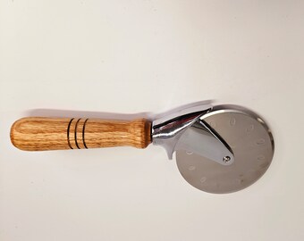 Premium Pizza Cutter - Handmade Hardwood Handle