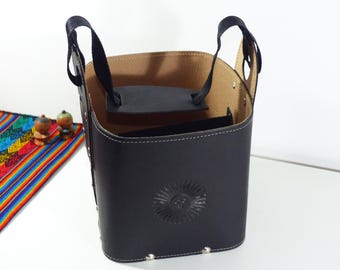 Yerba Mate Genuine Leather Carry Bag - Handmade in Argentina