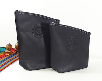Sugar & Yerba Mate Genuine Leather Carry Bag Set - Handmade in Argentina
