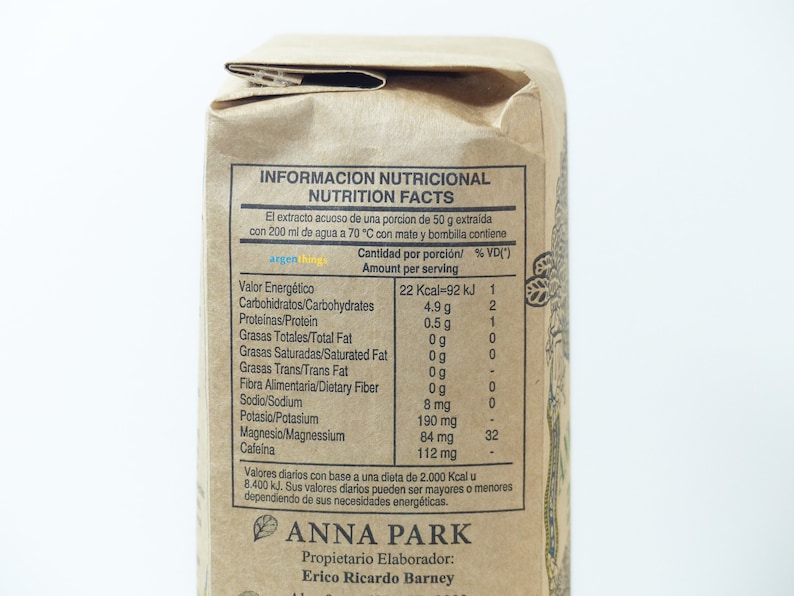 Anna Park Organic Yerba Mate Certified 1.1 Lb / 500 Grs Etsy