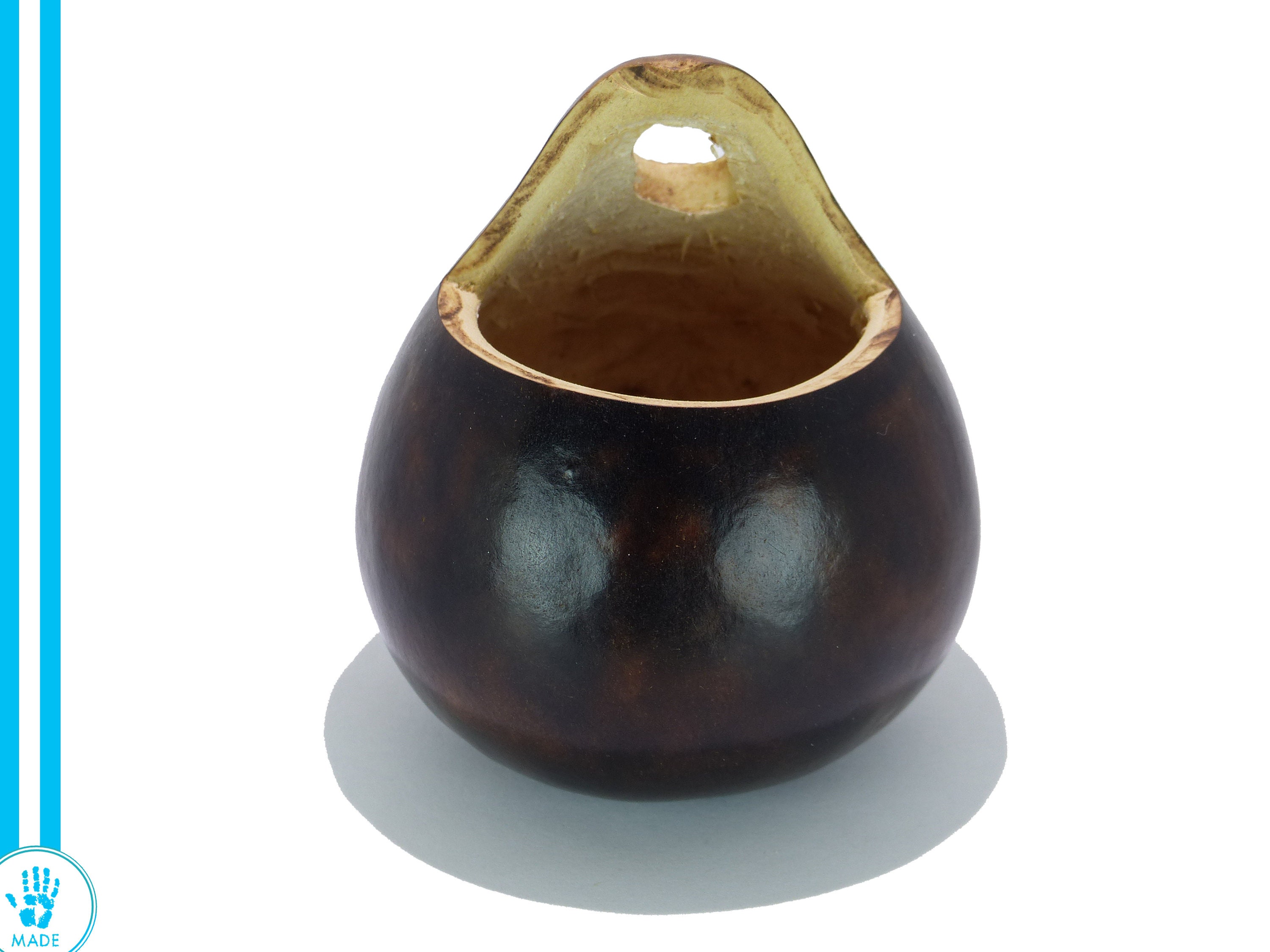 Unique Hand carved Yerba Mate Gourd With Bombilla Hole Etsy