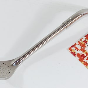 Stainless Steel Straw Bombilla - 18.5 cms / 7.3 in - Pico de Loro Style.