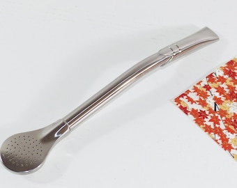 Stainless Steel Straw Bombilla - 18.5 cms / 7.3 in - Pico del Rey Style