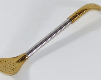 Stainless Steel Straw Bombilla - 18.5 cms / 7.3 in - Pico de Loro Style.