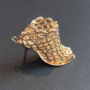 High Heel Shoe for Keychain or purse accessory, Large Oversized, Gold or Silver Charm