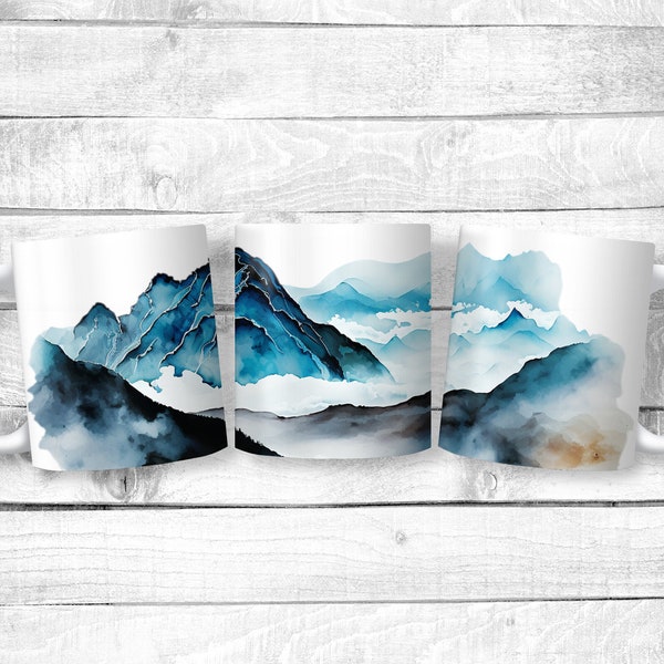 Majestic Mountains, 11oz Mug, Ceramic, Permanent Design, Gift, Everyday Use