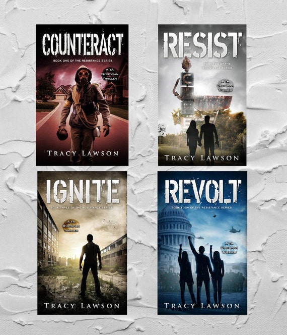 The Resistance Series Set of Four Paperbacks - young adult fiction -  dystopia - political thriller - book series - YA - signed by author