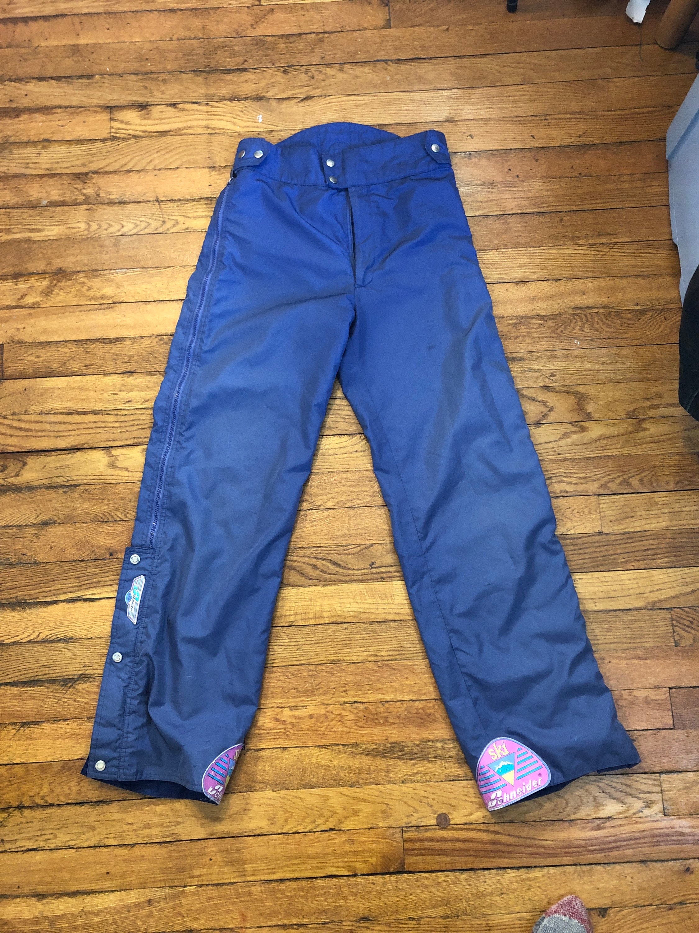 Vintage Schneider Ski Pants Purple Zip Off Etsy