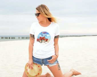 If Crabby Please Return to the BEACH | Crabby Shirt | Watercolor Crab Shirt | Beach Shirt | Funny Crab Shirt | Vacation Shirt | Summer Tee