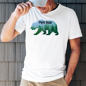 Papa Bear Forest Shirt | Mountain Papa Bear Shirt | Forest Papa Bear Dad Shirt | Father's Day T-Shirt | Gift for Husband | Papa Bear Gift