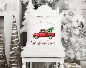 Farm Fresh Christmas Trees Decor Pillow | Christmas Decor Pillow | Holiday Pillow | Gift for Her | Christmas Gift | Winter Decor